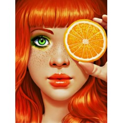 Orangen Mädchen
